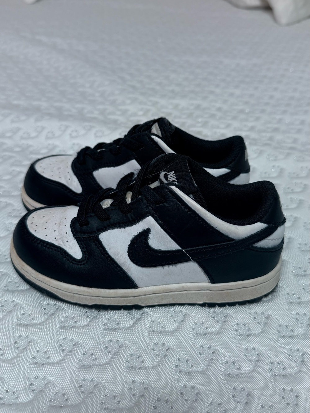 Nike Kids Black and White Low-Top Sneakers